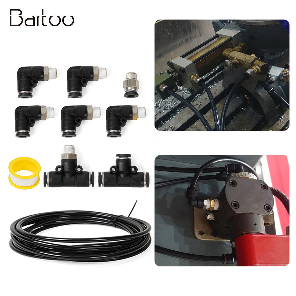 ya 28 Air Hose Pipe Tube PU Kit 1/4 Push to Connect Air Fittings 10Pcs Line Connector