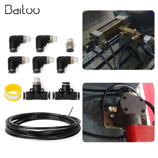 ya 28 Air Hose Pipe Tube PU Kit 1/4 Push to Connect Air Fittings 10Pcs Line Connector