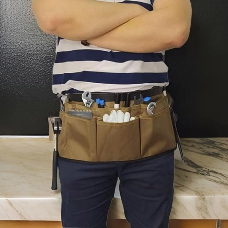 ya 26 Canvas Gardening Tool Waist Bag Apron with 12 Storage Pockets