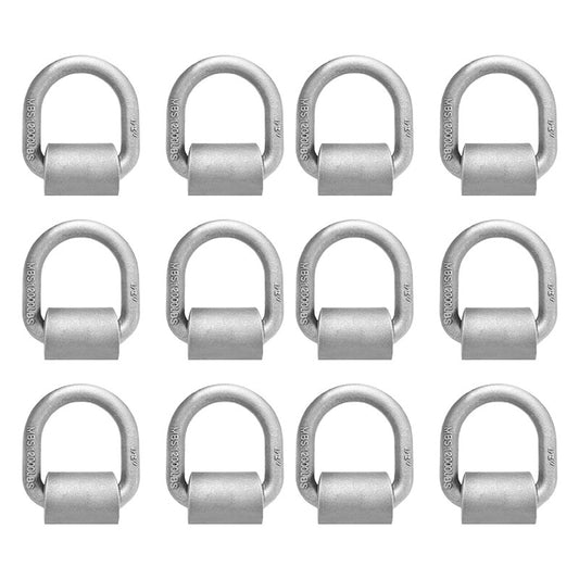ya 2 6.26.2 12 Pack Welded Heavy Duty Trailer Truck D Ring Anchor 1/2 Forged D Ring
