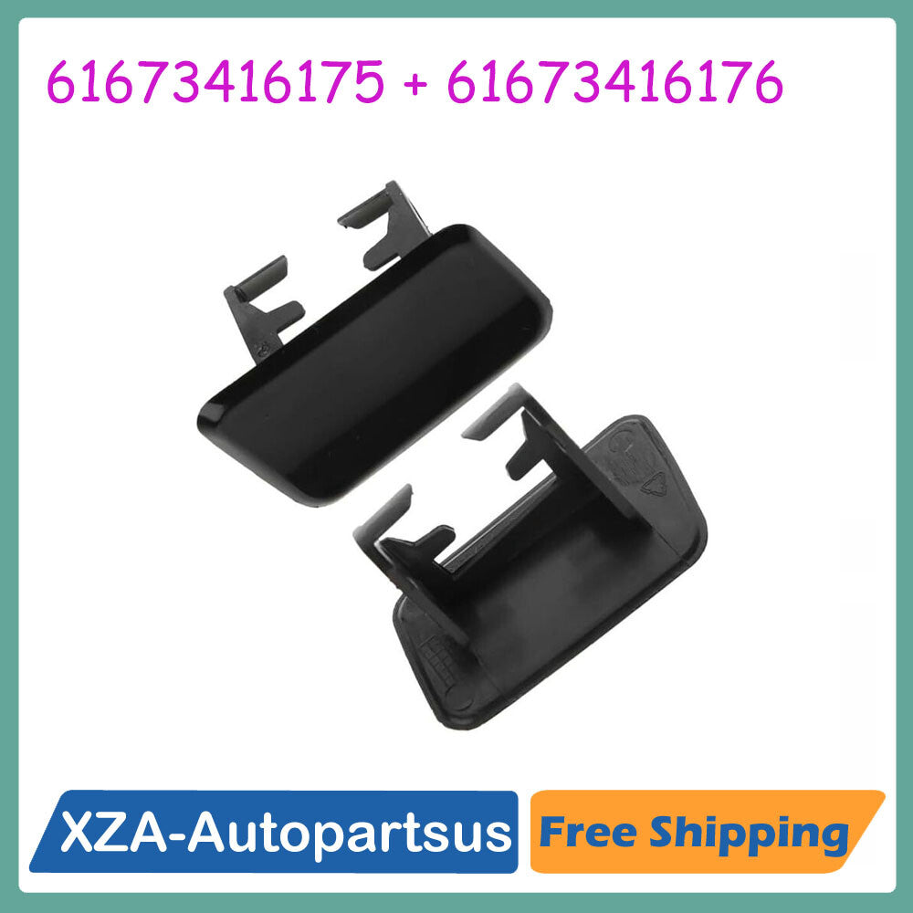 ya 27 6.18 Pair of 2 Car Front Headlight Washer Nozzle Cap Cover for BMW X3 E83 61673416176