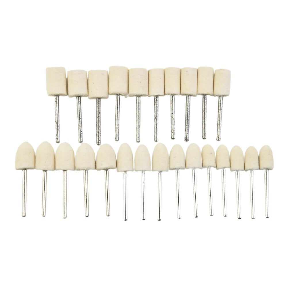 ya 17 25 Pcs Felt Polishing Buffing For Pads Wheel Felt Wool For Rotary Tool Kit Set