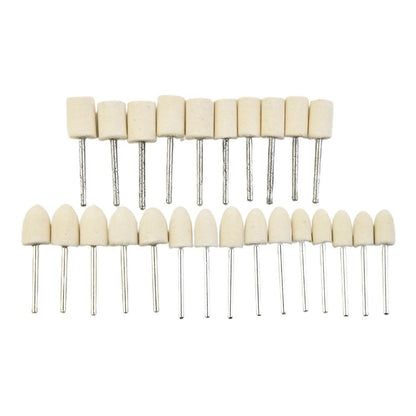 ya 17 25 Pcs Felt Polishing Buffing For Pads Wheel Felt Wool For Rotary Tool Kit Set