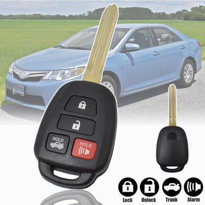 ya 5 8.7 Car Remote Key Fob Shell Case for Toyota for Camry for RAV4 for COROLLA 4 Button uncut Blade