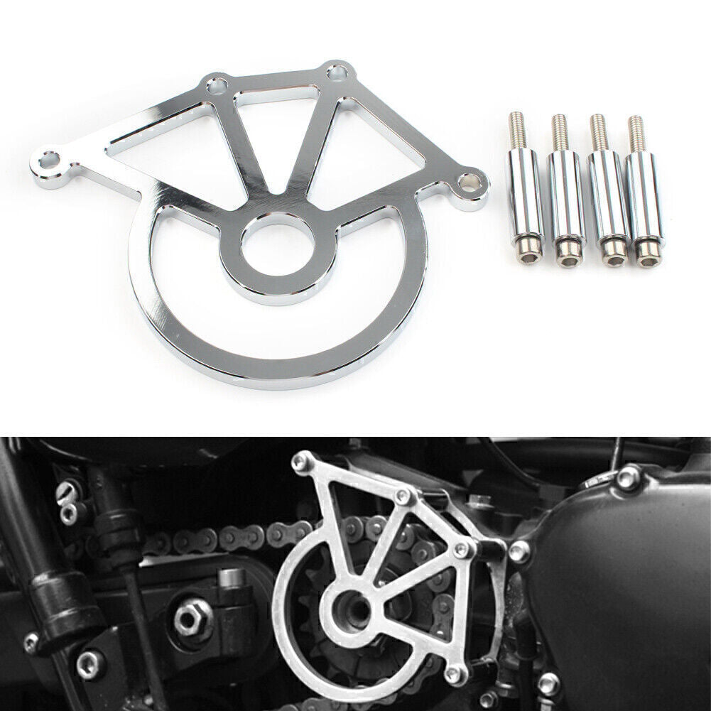 ya 5 8.7 Sprocket Cover Chain Protection for 2007-14 Thruxton 900 Sc for Ram bler 06-14 Silver