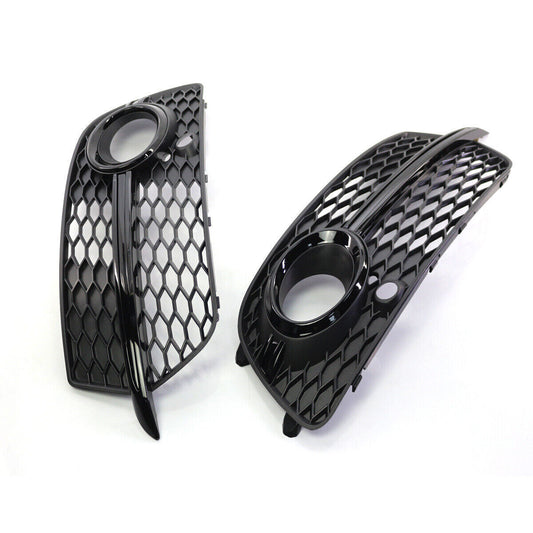 ya 3 6.25 A Pair Front Fog Light Grill Grille Cover Fit for Audi Q5 Sport S-Line 2013-2017