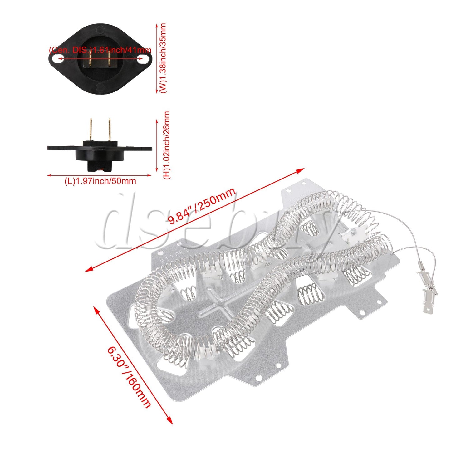 ya 26 Dryer Thermistor DC32-00007A & Heater Element Replacement for 35001119