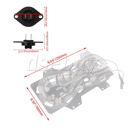 ya 26 Dryer Thermistor DC32-00007A & Heater Element Replacement for 35001119