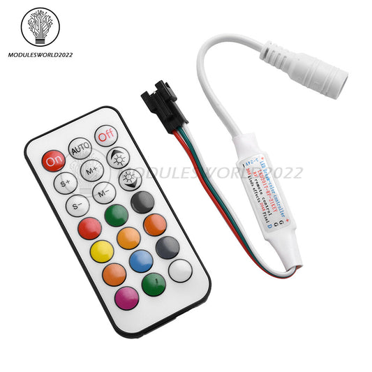 ya 14 5-24V 21 Key Colorful LED Strip Light RF Remote Controller Wireless Led Dimmer