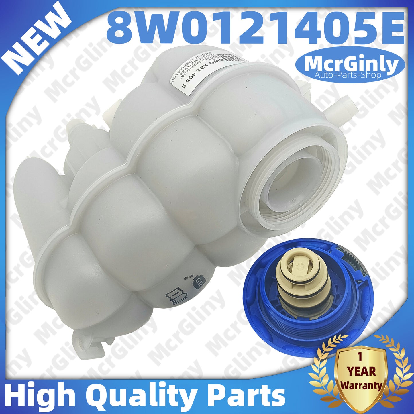 ya 9 6.5 2.0T/1.4T Engine Coolant Reservoir Tank with Cap 8W0121405E for Audi for A4 A5 CVLA
