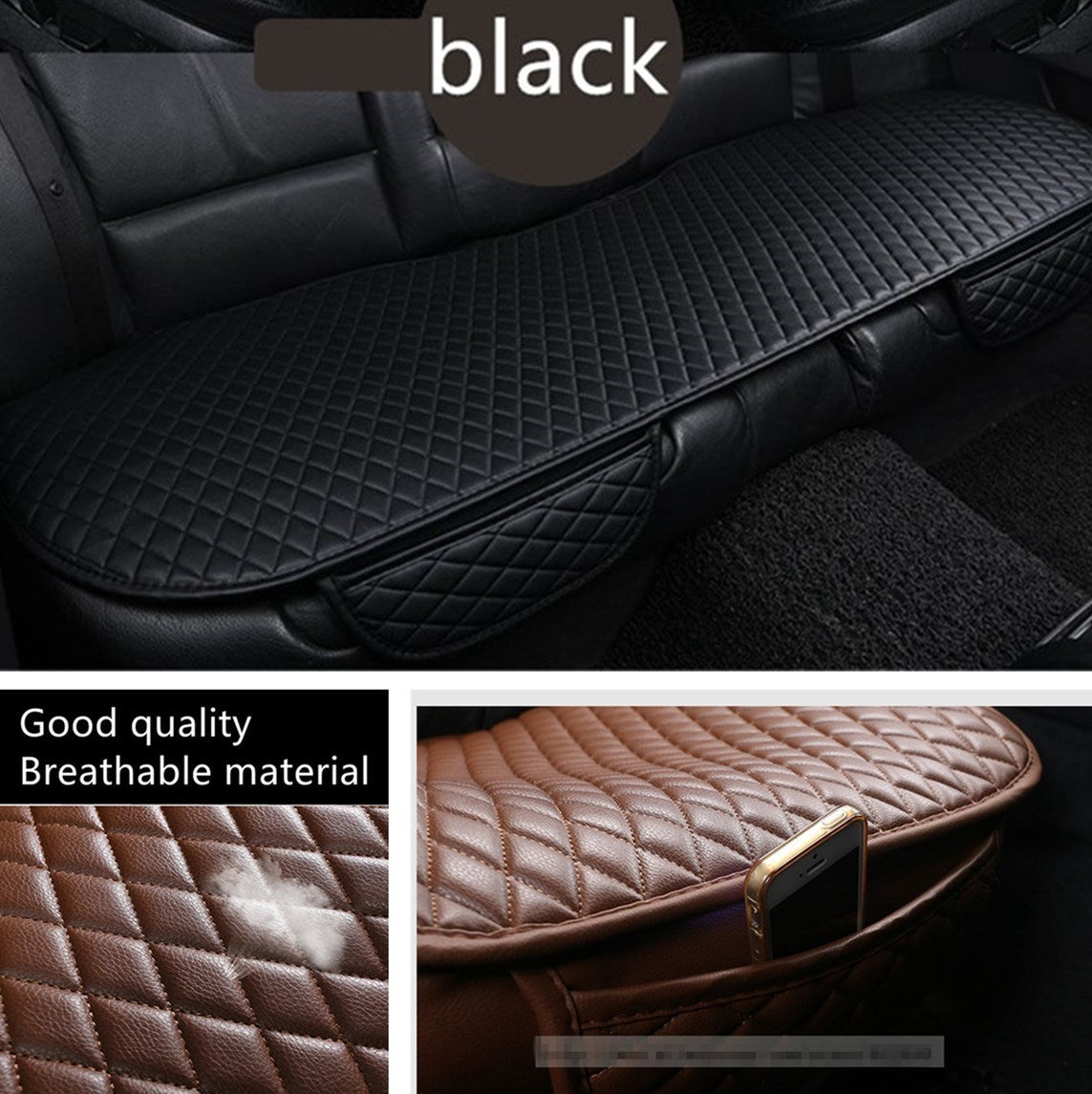 ya 12 5.22 Breathable PU Leather Car Rear for Seat Cover Pad Mat for Auto Chair Cushion Black