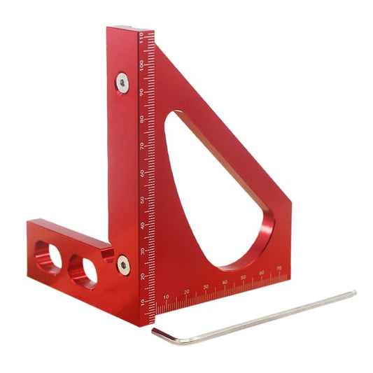 ya 25 Engineer Carpenter Tool Square Protractor Red Woodworking Aluminum Alloy Miter