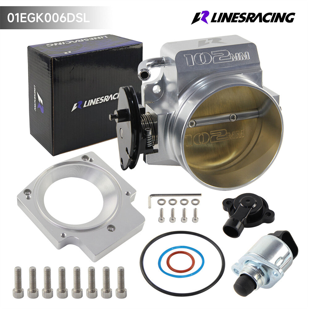 ya 27 7.20 102MM Throttle Body+TPS IAC+Adapter for Chevy GM LS1 LS2 LS3 LS6 LS7 SX Silver
