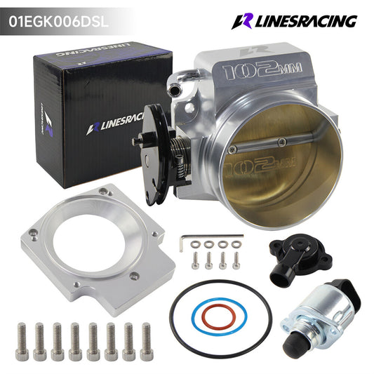 ya 27 7.20 102MM Throttle Body+TPS IAC+Adapter for Chevy GM LS1 LS2 LS3 LS6 LS7 SX Silver