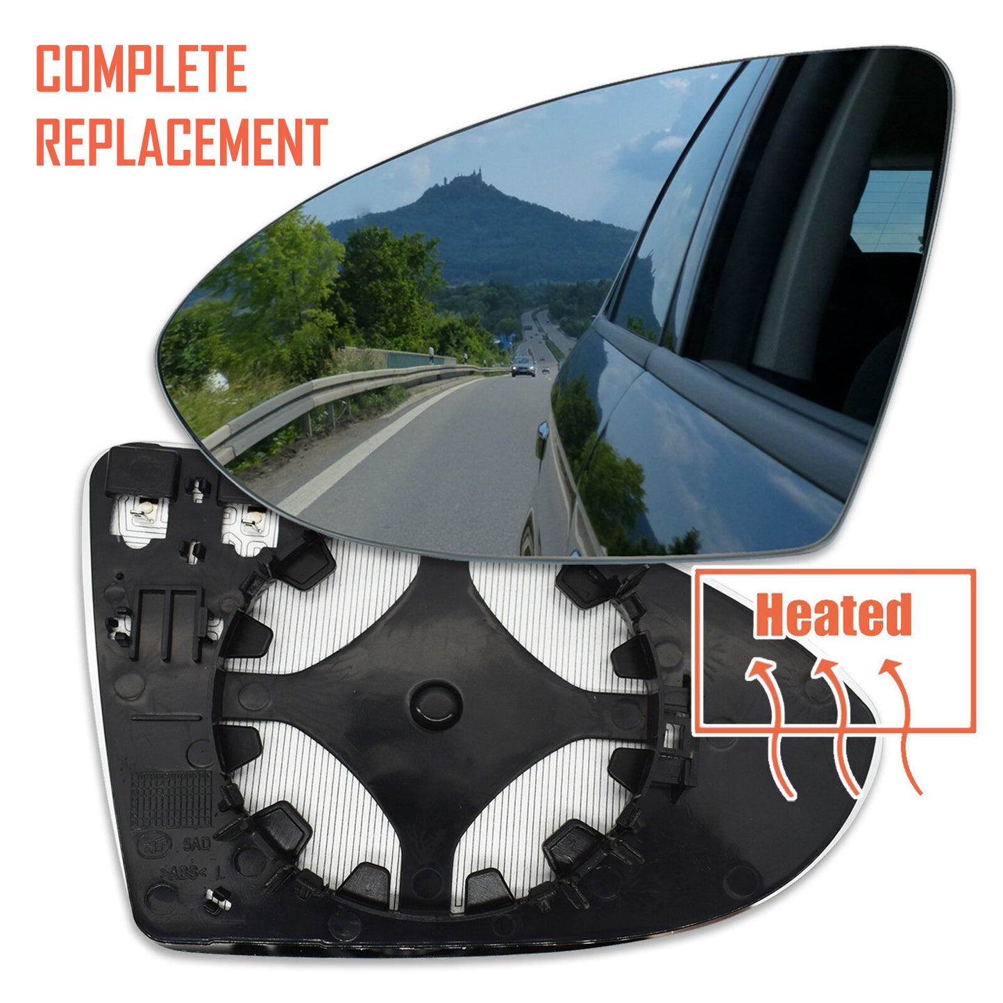 ya 3 6.25.2 Left Passenger Side Heated Wing Mirror Glass for VW for Golf Mk7 Mk7.5 2013 - 2018