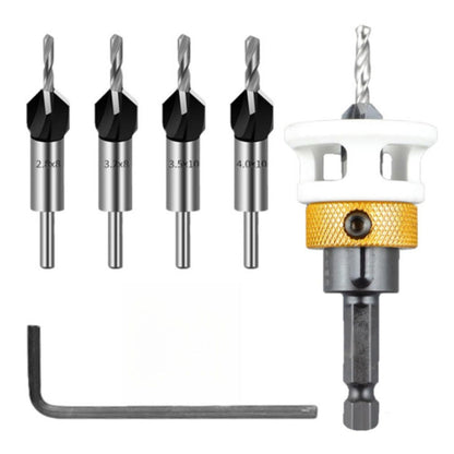 ya 14 Complete Countersink Drill Set with Depth Stop Feature for Woodworking Tasks