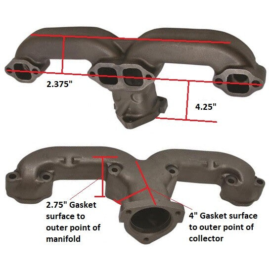 ya 3 6.23 Smoothie Rams Horn Manifolds Small Block for Chevy SBC 283 305 327 350US