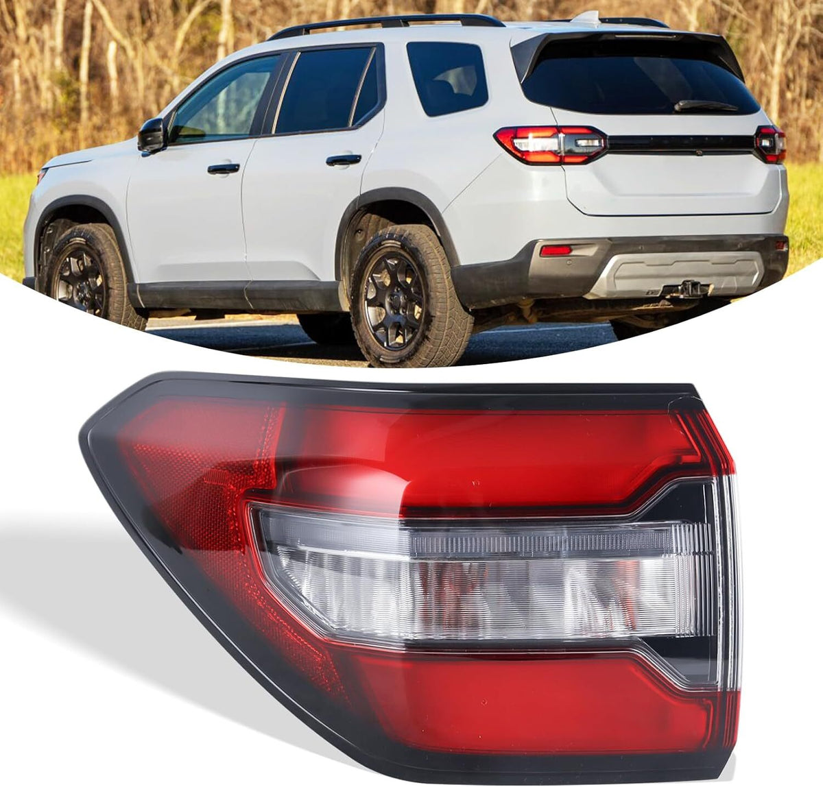 ya 11 10.28 2023 2024 for Honda Pilot Outer Tail Light LH Driver Left Side LED Lamps n