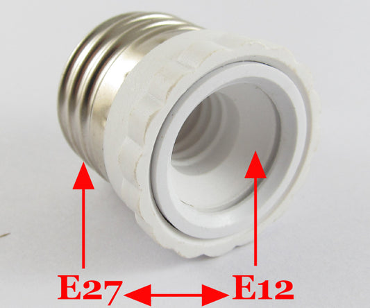 ya 14 50pcs E27 Male to E12 Female Socket Base LED Halogen CFL Light Bulb Lamp Adapter