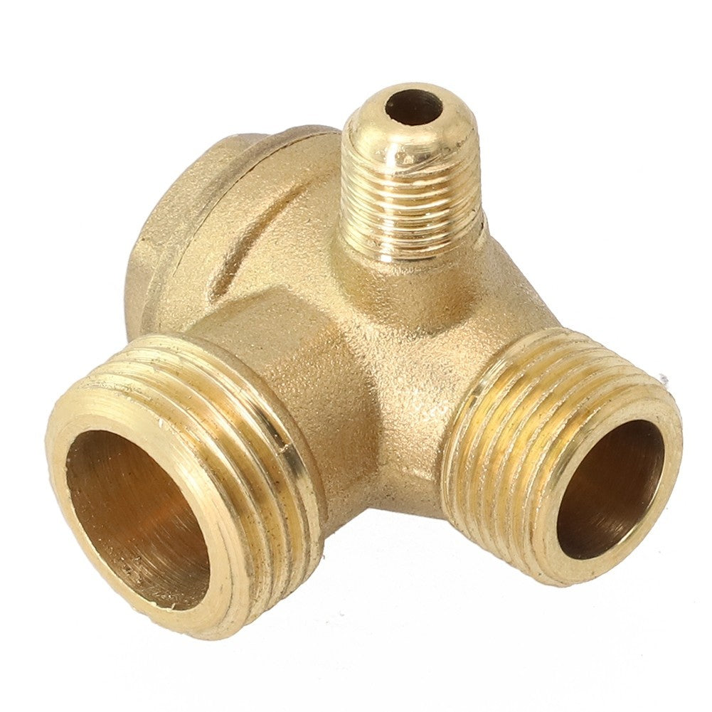 ya 14 3-Port Brass Air Compressor Check Valve Central Pneumatic Male Thread G1/2 G3/8