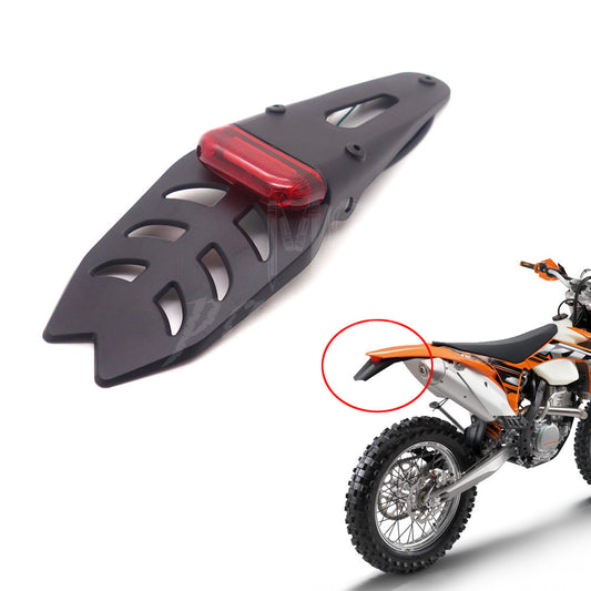 ya 3 6.25 Red Motorcycle Trial Dirt Bike Fender Brake Stop Light Rear Tail Lamp Waterproof