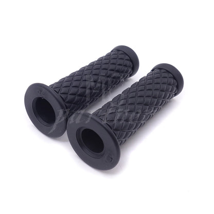 ya 5 8.7 New 7/8 Black Vintage Rubber Handlebar Hand Grip For Bobber Cafe Racer Custom