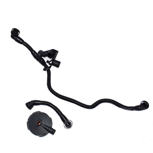 ya 1 8.5.2 for Audi A4 A6 3.0L V6 Crankcase Ventilation Valve and Breather Vacuum Hose Kit 3 pcs 