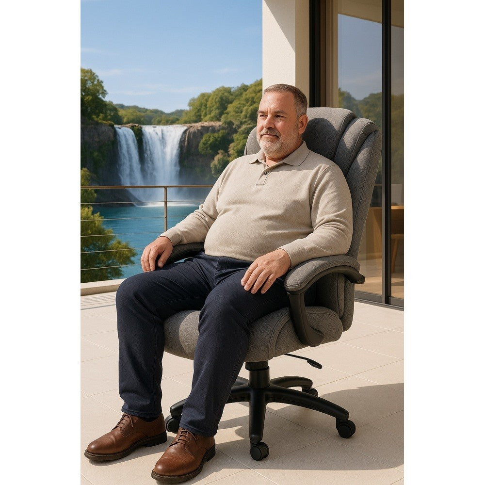 ya 16 High Back Office Chair - Skin-Friendly Cotton Fabric, Height-Adjustable