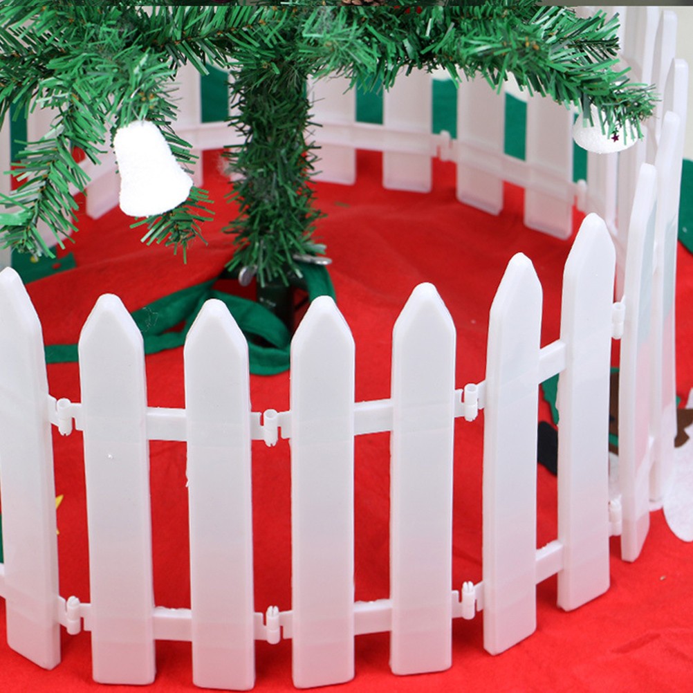 ya 25 10 Pcs White Fence for Garden Plastic Borders Fencing Party Decorations