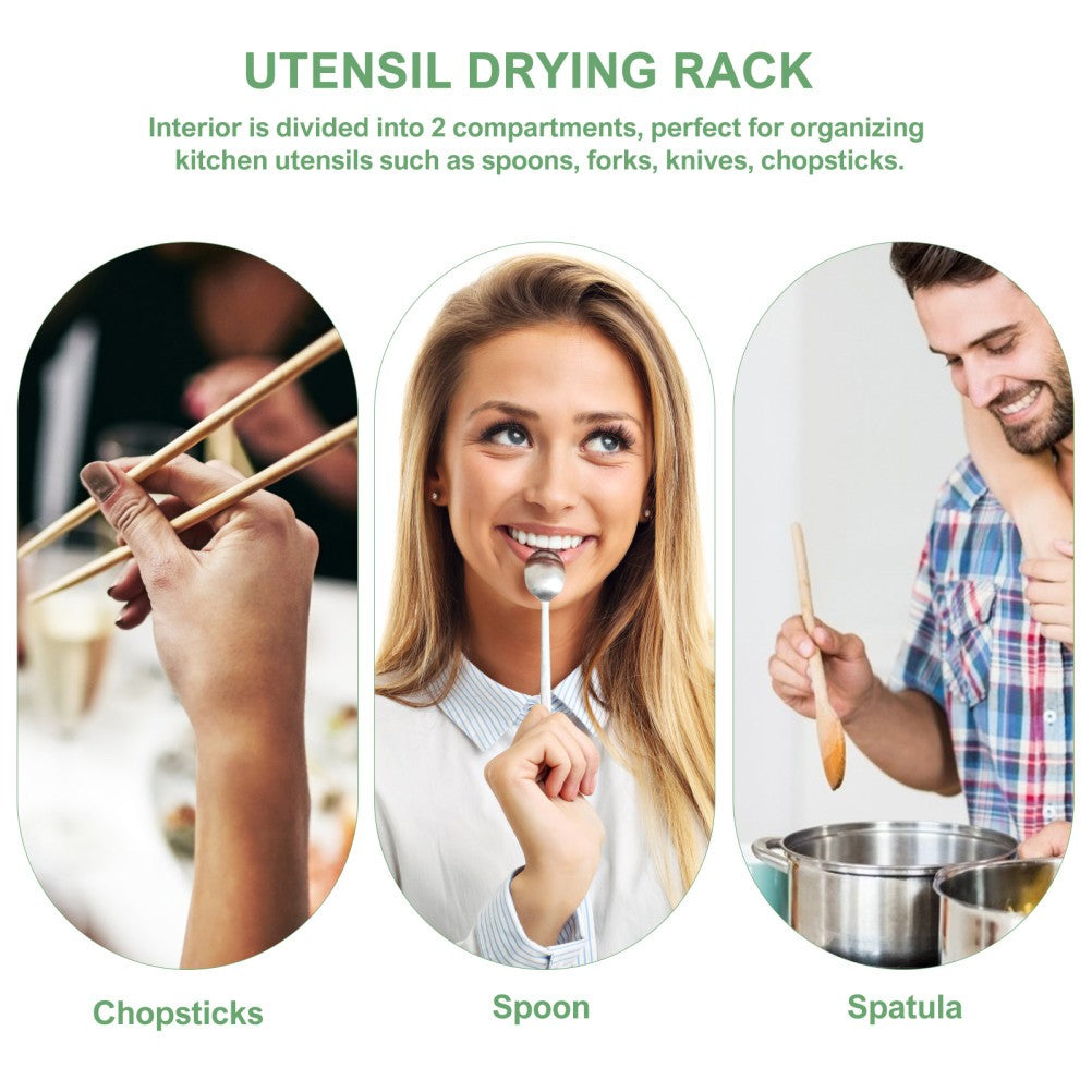 ya 25 Chopstick Drying Rack with Hooks Stainless Steel Hanging Utensil Holder