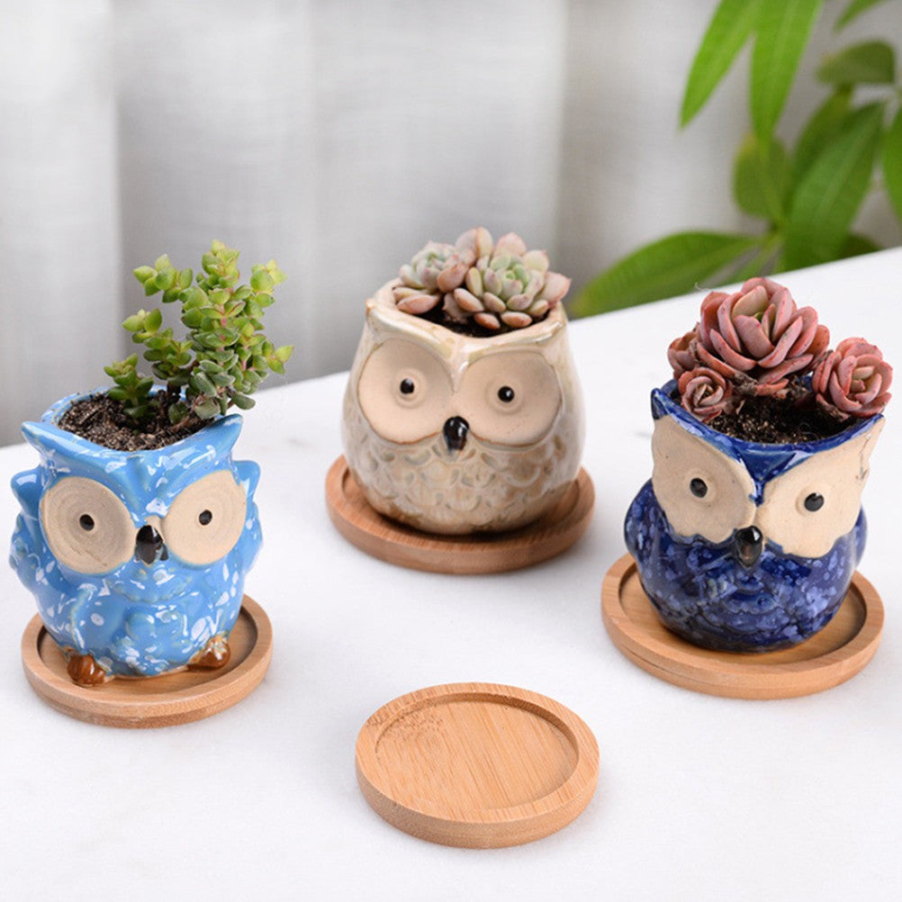 ya 14 6 PCS Garden Pot Base For Indoor and Outdoor Plants Round Bamboo Tray