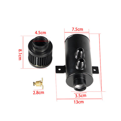 ya 1 8.12 baidi 10AN Oil Catch Can Reservoir Tank Breather Filter Baffled Kit Aluminum 10AN