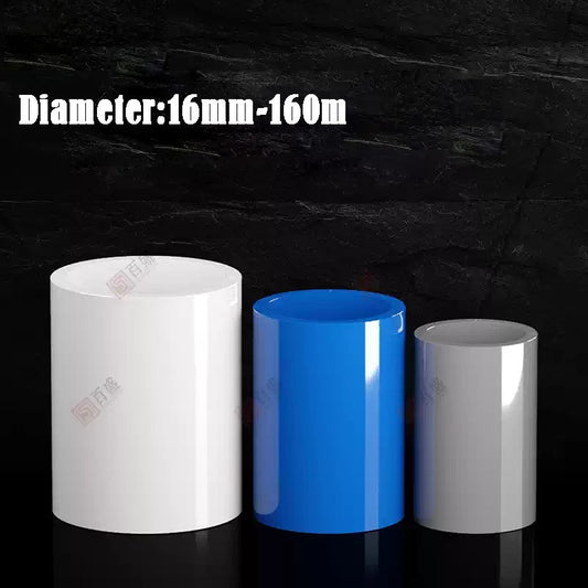 PVC Pipe Fittings 25-75mm Straight Coupler for Aquarium/Water Supply 16-160mm