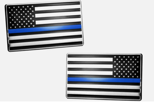 ya 1 8.5.1 Car Side Fender Rear Boot Emblem Chrome Black Blue American Flag for Audi 