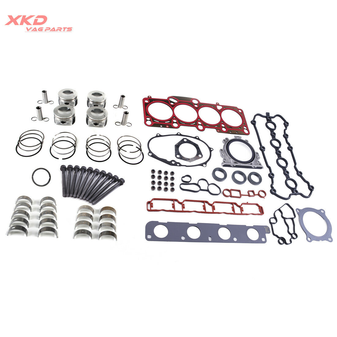 ya 5 8.7 2.0T Engine Full Gasket Piston Overhaul Rebuilding Kit for VW for Golf for Audi A4 BPY