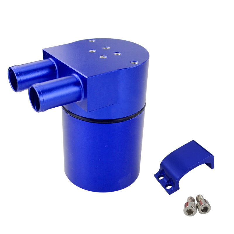 ya 27 6.21 Blue Billet Aluminum Oil Catch Can Tank Bottle Baffled for BMW N54 335i 535i