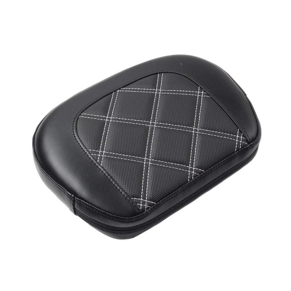 ya 3 6.25.3 White Stitching Passenger Sissy Bar Backrest Pad for Harley Electra Road Glide