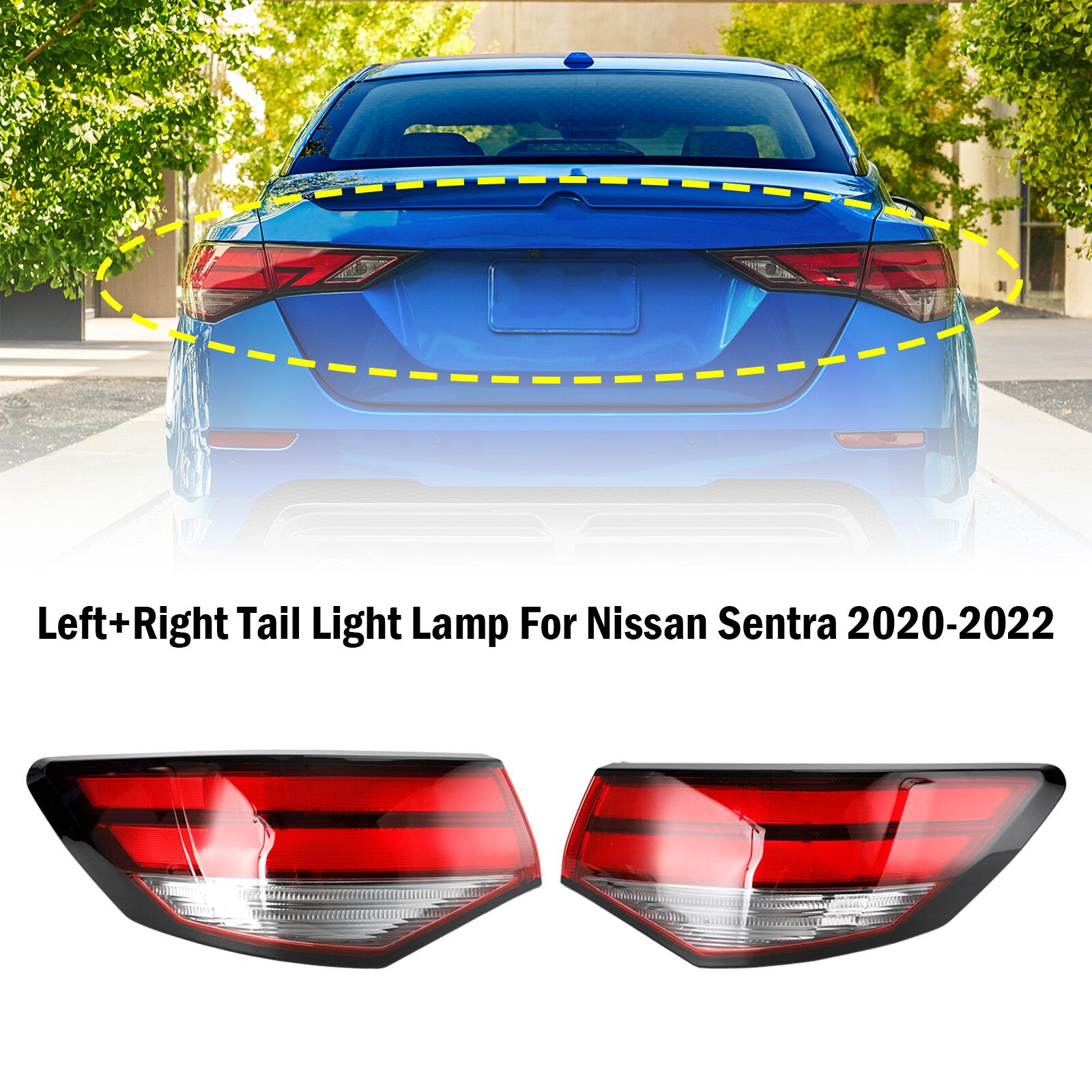 ya 1 8.5.1 Left+Right Tail Light Lamp For Sentra 2020-2022 P1