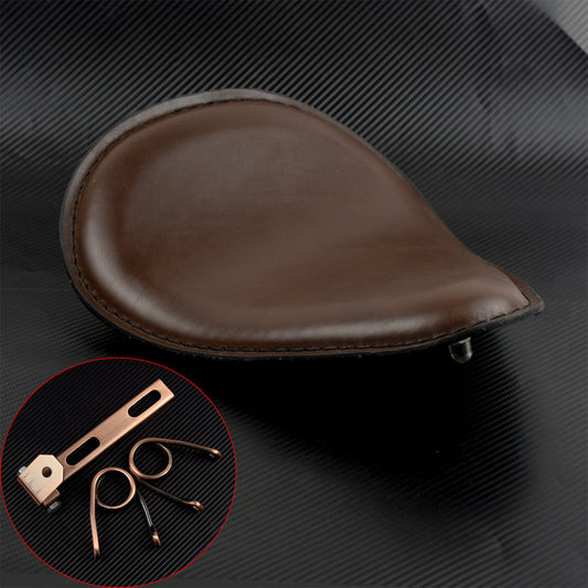 ya 2 6.26.2 Brown Solo Driver for SEAT + V Shape Mounting Fit for Harley for Yamaha Chopper Bobber