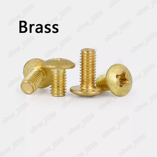 Brass Phillips Cross Recessed Truss Head Machine Screws M3 M4 M5 M6