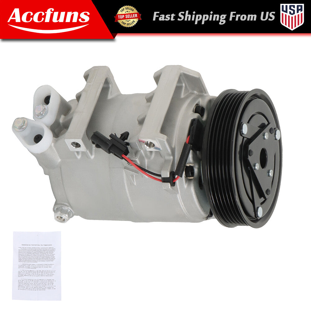 ya 7 6.11 Air Conditioning AC Compressor with Clutch for 2008 2009 2010 2011 - 2013 for Nissan Rogue 2.5L l4