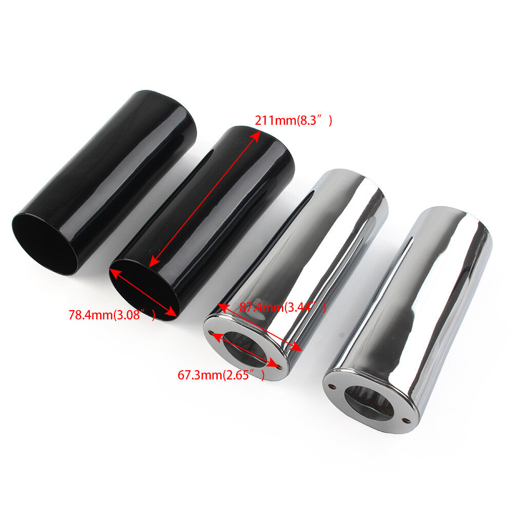 ya 4 6.17.2 Smooth Extended Fork Slider Covers for Harley Street Glide Road King Softail