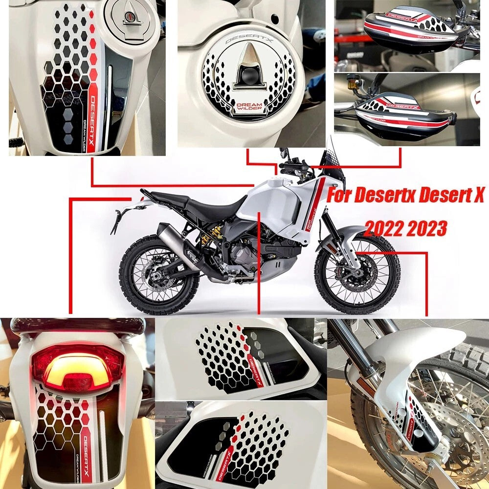 ya 2 7.16 New Graphic kit for Ducati Desert X Decal Sticker DesertX Decal kit 2022 +