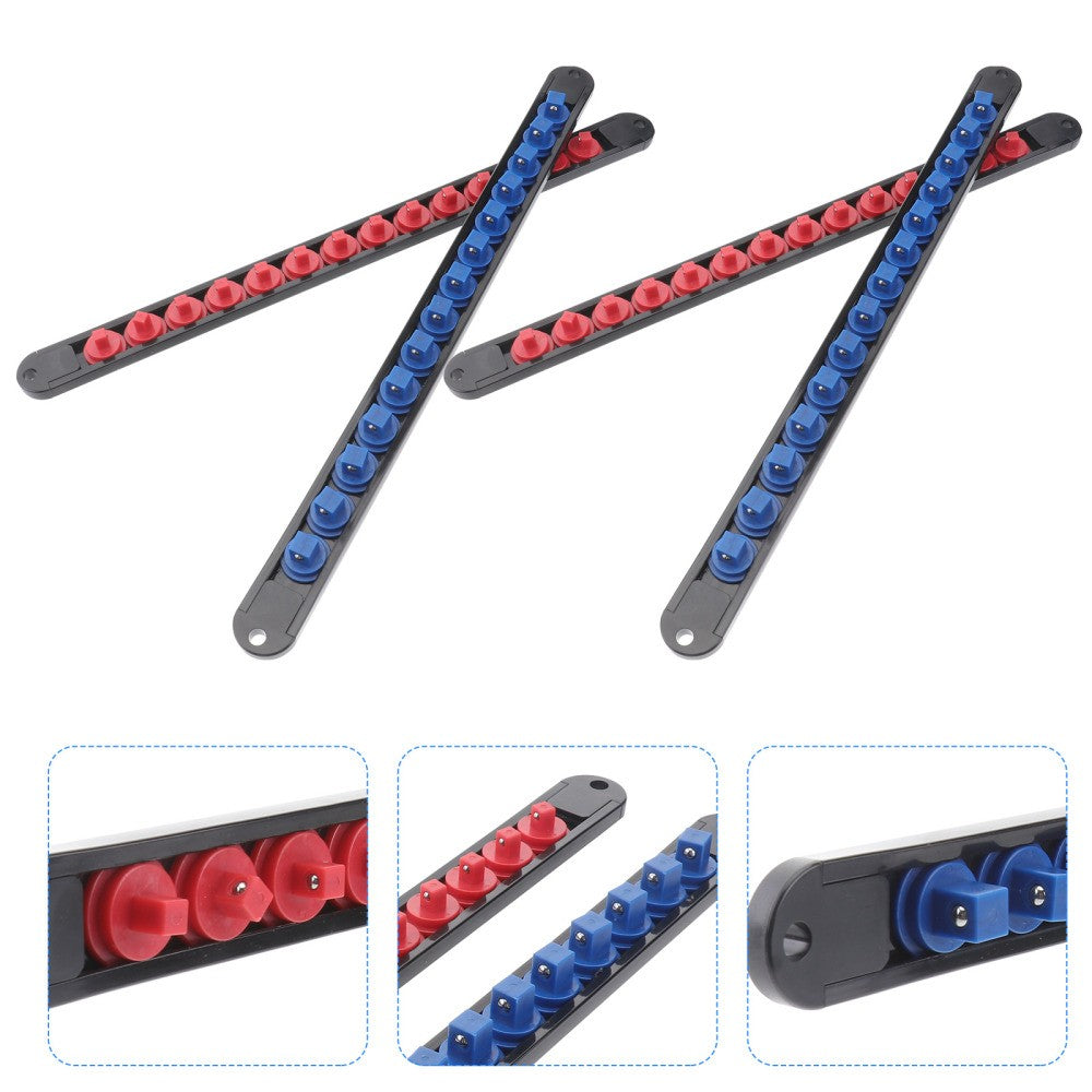 ya 2 7.16 6 Pcs Tool Holder Socket Organizer Drive Rail Holders Portable Sleeve Rack