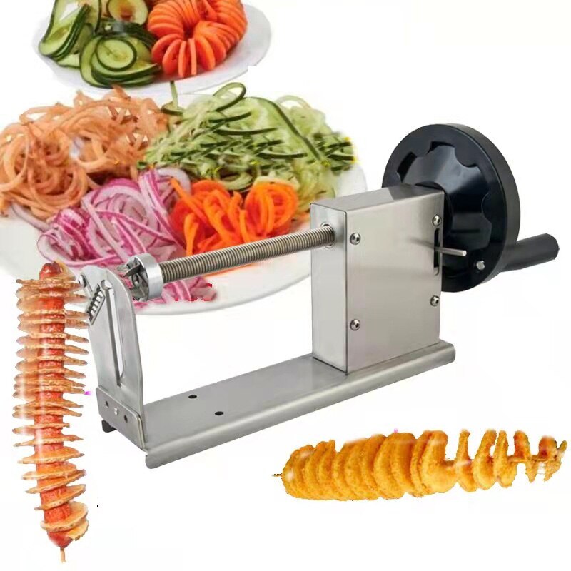ya 26 3 in 1 Manual Hot Dog Spiral Potato Cutter Tor do Potato Chips Slicer Machine