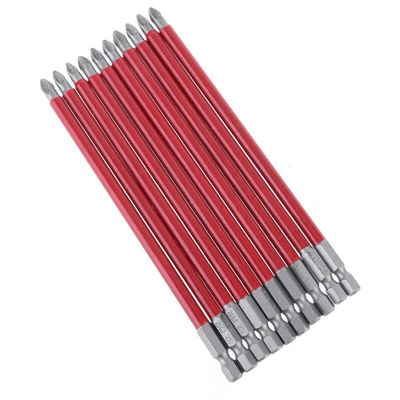 ya 26 10pcs PH2 150mm Power Drill Bit Set Long Reach Non Slip 4 Screwdriver