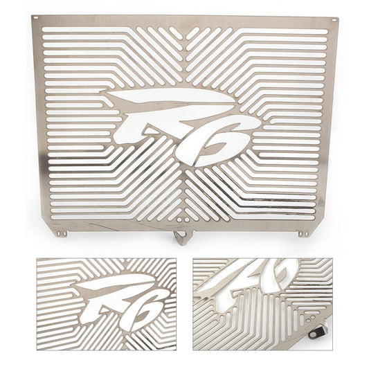 ya 1 7.8 Radiator Grille Guard Shield Cover Protective for Yamaha YZF-R6 2017-2020 Silver