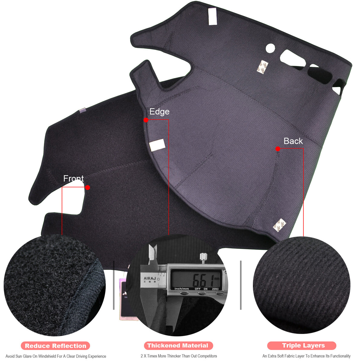 ya 5 8.7 XUKEY for Suzuki for Swift 2005 - 2010 Dashmat Dash Mat Dashboard Cover Pad Carpet