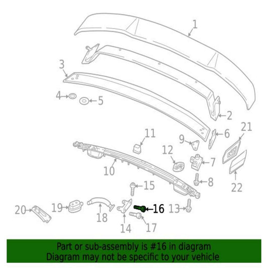 ya 1 7.2 N91124501 Drive Unit Bolt for Audi