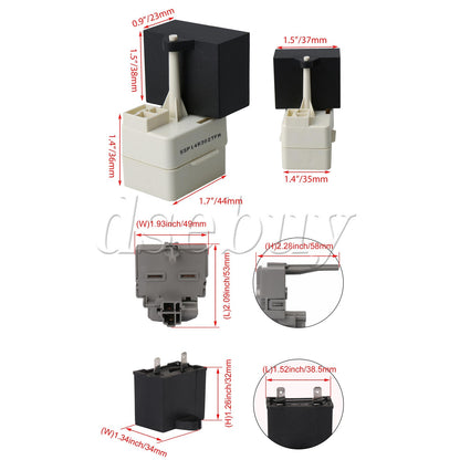 ya 26 14217273 10656576400 eezer Compressor Start Relay with Capacitor 250V Set